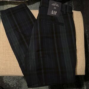 NWT GAP Signature Skinny Ankle Mid Rise Plaid Pants Size 6P